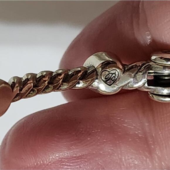 Brighton Monte Carlo hinged retired rare amber colored silver plated bracelet‎ - Picture 7 of 8